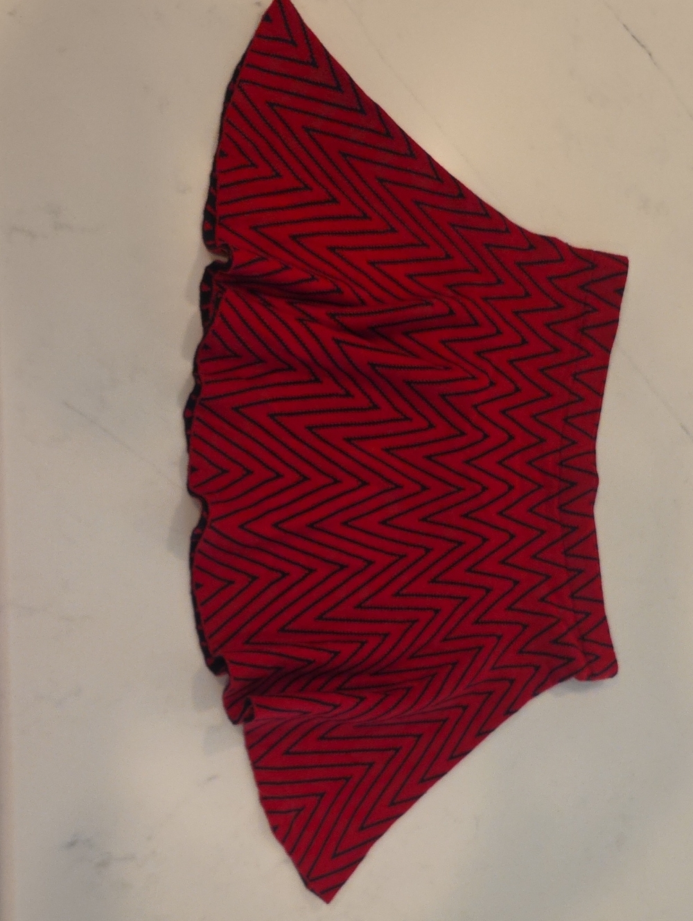 Candie's Red and Black Zigzag Knit Skirt